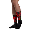 Abstract Tiger Sublimated Socks Match AJ 9 Chile Red