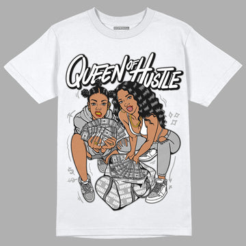 Jordan 1 High Stealth DopeSkill T-Shirt Queen Of Hustle Graphic - White 