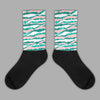 Green Snakeskin Dunk Low Sublimated Socks Abstract Tiger Graphic