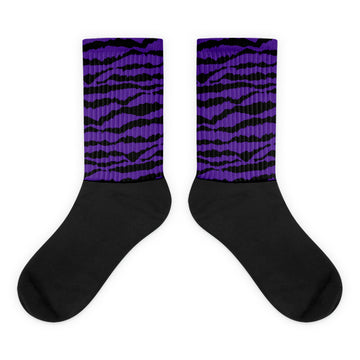 AJ 13 Court Purple Dopeskill Socks Abstract Tiger Graphic