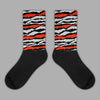 Abstract Tiger Sublimated Socks Match Black Canvas 4s