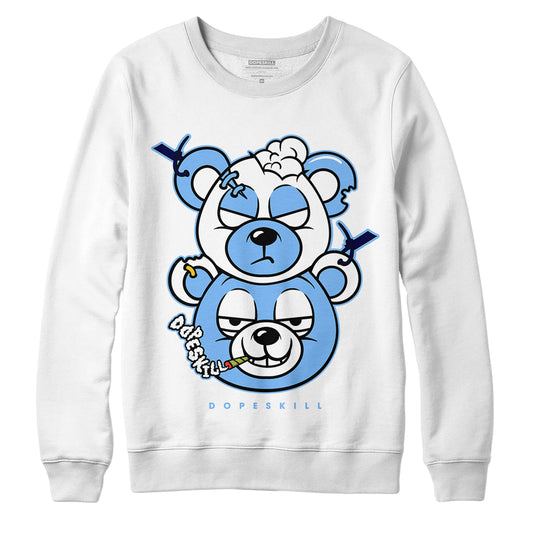 AJ 6 University Blue DopeSkill Sweatshirt New Double Bear Graphic