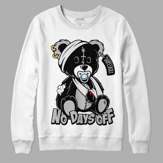 Black Metallic Chrome 6s DopeSkill Sweatshirt Hurt Bear Graphic - White