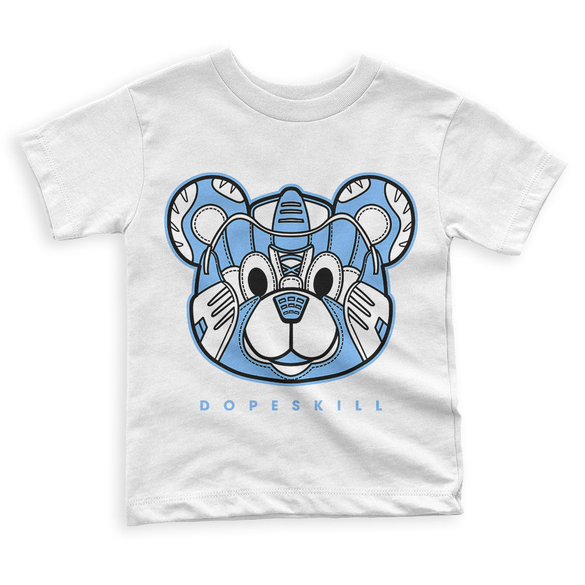 UNC 6s DopeSkill Toddler Kids T-shirt SNK Bear Graphic - White 