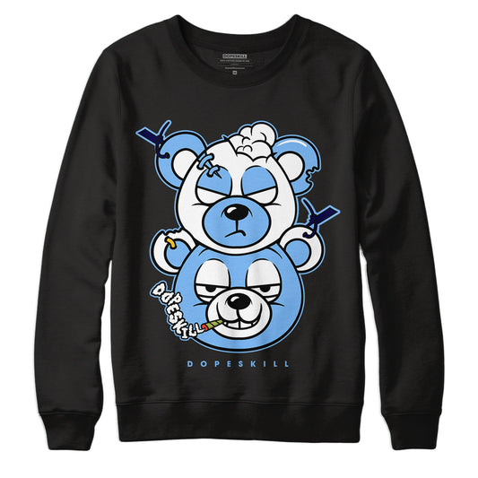 AJ 6 University Blue DopeSkill Sweatshirt New Double Bear Graphic