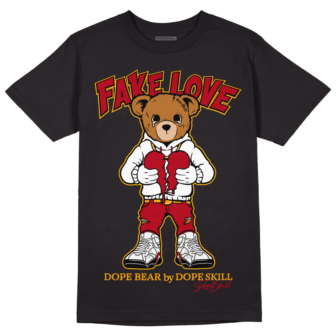 Cardinal 7s DopeSkill T-Shirt Fake Love Graphic - Black 