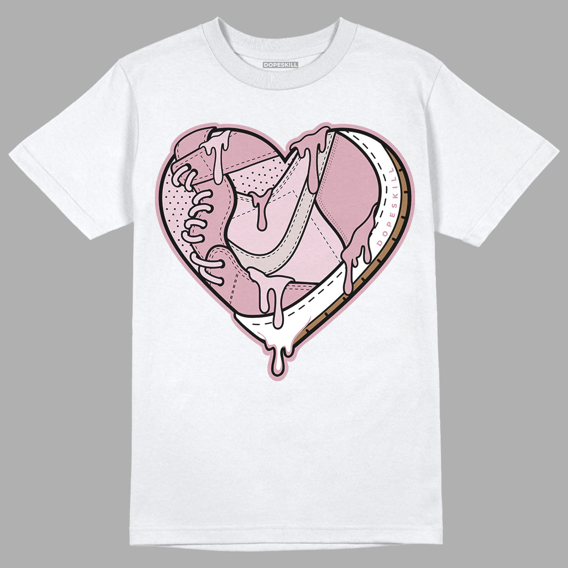 Dunk Low Teddy Bear Pink DopeSkill T-Shirt Heart Jordan Graphic - White 
