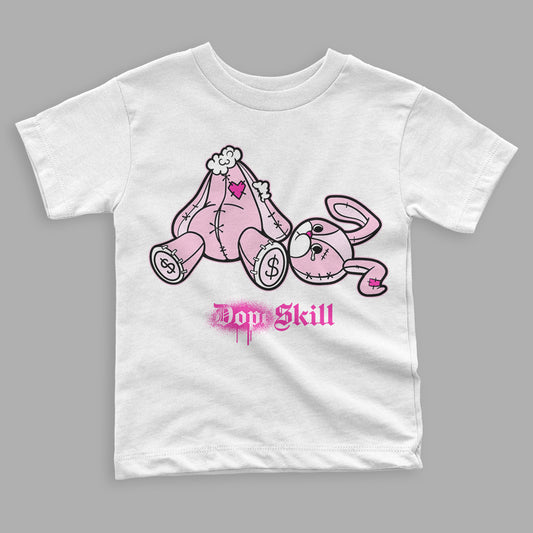Triple Pink Dunk Low DopeSkill Toddler Kids T-shirt Don’t Break My Heart Graphic - White 