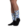 AJ 6 University Blue Dopeskill Socks Serrated Thunder Graphic