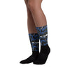 AJ 13 Brave Blue Dopeskill Socks Serrated Thunder Graphic