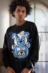 AJ 6 University Blue DopeSkill Sweatshirt New Double Bear Graphic