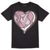 Dunk Low Teddy Bear Pink DopeSkill T-Shirt Heart Jordan Graphic - Black