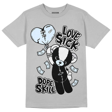 Black Metallic Chrome 6s DopeSkill Metallic Silver T-shirt Love Sick Graphic