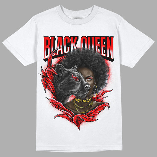 Cherry 11s DopeSkill T-Shirt New Black Queen Graphic - White