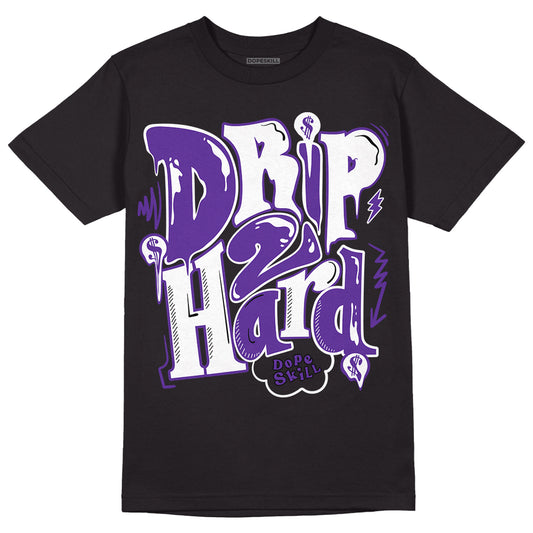 PURPLE Collection DopeSkill T-Shirt Drip Too Hard Graphic - Black