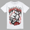 Fire Red 3s DopeSkill T-Shirt Money On My Mind Graphic - White 