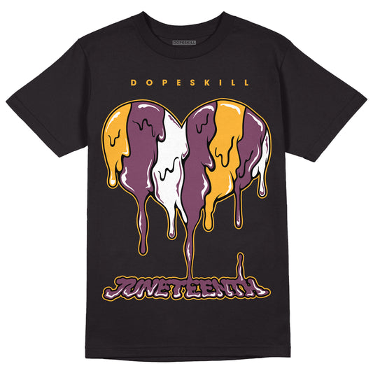 Brotherhood 1s High OG DopeSkill T-Shirt Juneteenth Heart Graphic - Black