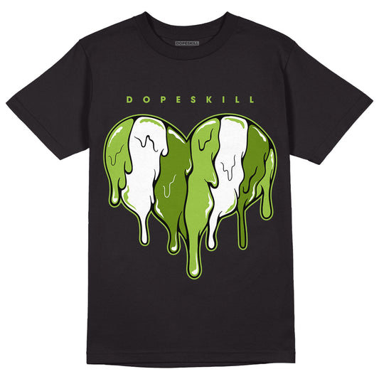 Dunk Low 'Chlorophyll' DopeSkill T-Shirt Slime Drip Heart Graphic - Black 