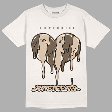 YZ Foam Runner Sand DopeSkill T-shirt Juneteenth Heart Graphic