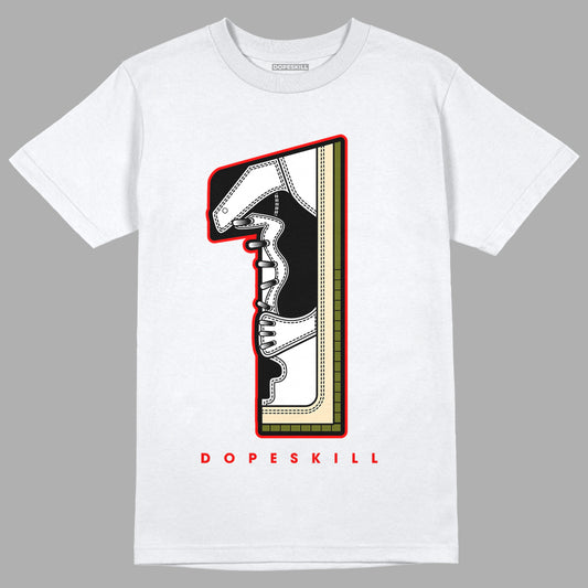 Travis Scott x Jordan 1 Low OG “Olive” DopeSkill T-Shirt No.1 Graphic Streetwear - White