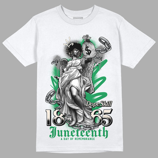 Jordan 2 Retro Lucky Green DopeSkill T-Shirt Juneteenth Graphic Streetwear - White 