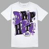 PURPLE Collection DopeSkill T-Shirt Drip Too Hard Graphic - White 