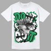 Jordan 1 Low Lucky Green DopeSkill T-Shirt Don't Quit Graphic Streetwear - White