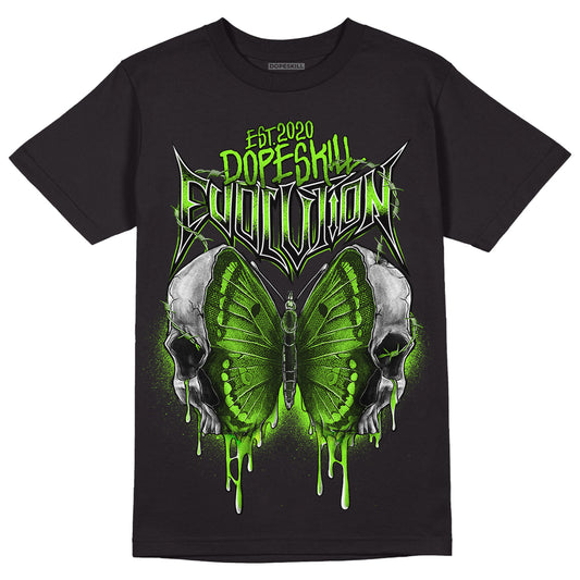 Neon Green Collection DopeSkill T-Shirt DopeSkill Evolution Graphic - Black