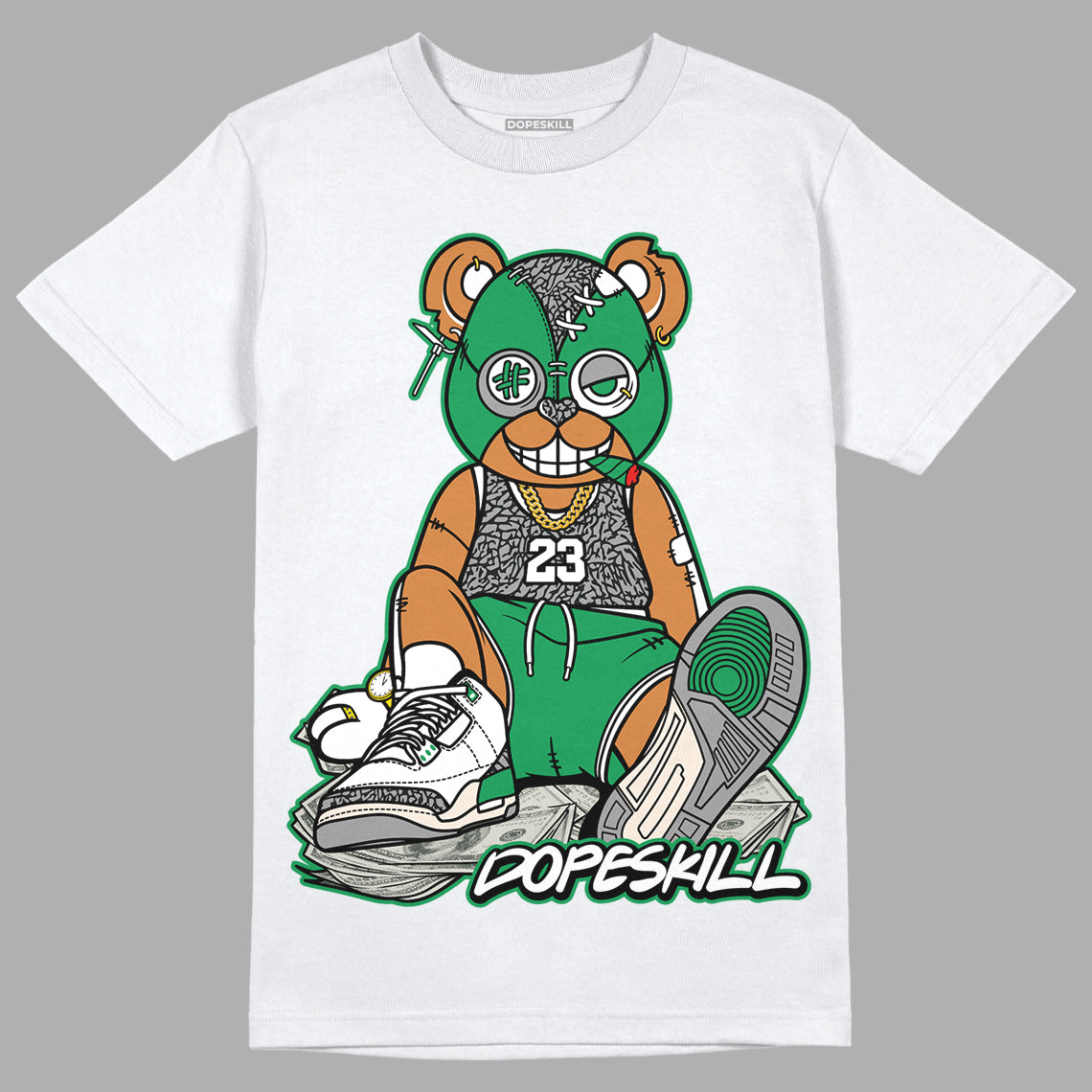 Jordan 3 WMNS “Lucky Green” DopeSkill T-Shirt Greatest Graphic Streetwear - White