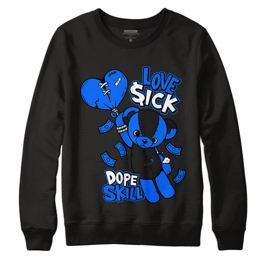 Yz 350 Boost V2 Dazzling Blue DopeSkill Sweatshirt Love Sick Graphic - Black 