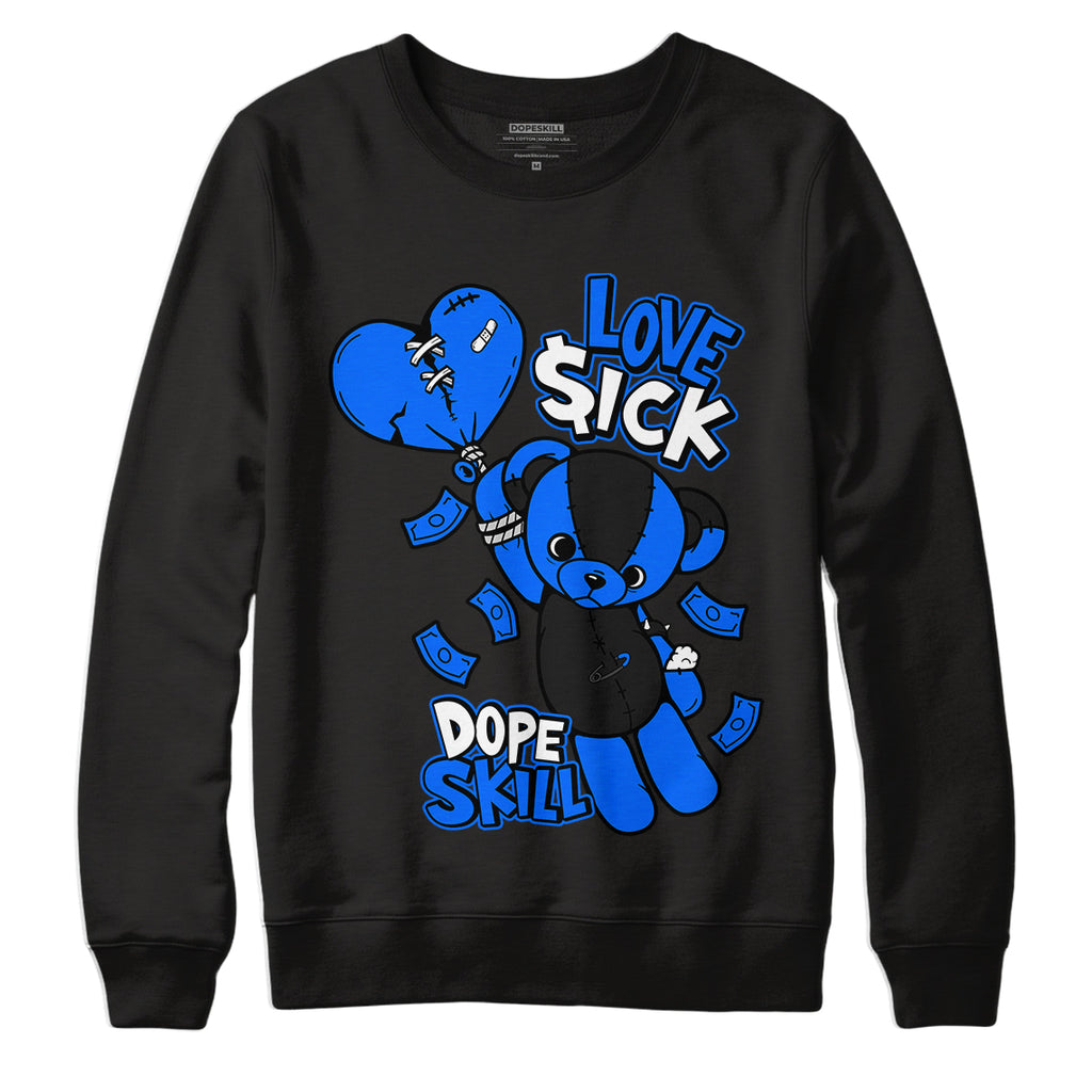 Yz 350 Boost V2 Dazzling Blue DopeSkill Sweatshirt Love Sick Graphic - Black 