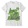 Jordan 5 Green Bean DopeSkill T-Shirt LOVE Graphic - White 