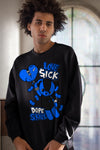 Yz 350 Boost V2 Dazzling Blue DopeSkill Sweatshirt Love Sick Graphic