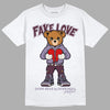 A Ma Maniére x Jordan 4 Retro ‘Violet Ore’ DopeSkill T-Shirt Fake Love Graphic Streetwear - White 