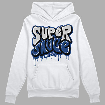 French Blue 13s DopeSkill Hoodie Sweatshirt Super Sauce Graphic - White 