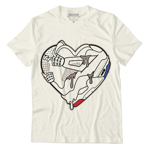 AJ 4 Sail Canvas DopeSkill Sail T-shirt Heart AJ 4 Graphic