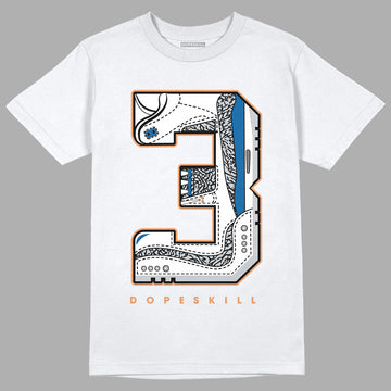 Jordan 3 Retro Wizards DopeSkill T-Shirt No.3 Graphic Streetwear - White