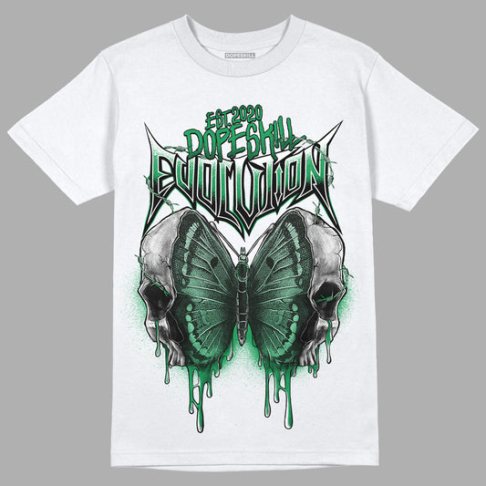 Jordan 1 Low Lucky Green DopeSkill T-Shirt DopeSkill Evolution Graphic Streetwear - White