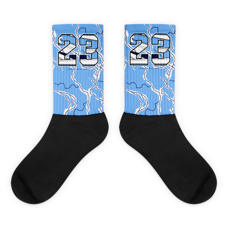 Jordan 6 University Blue Dopeskill Socks Thunder Graphic Streetwear