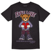 A Ma Maniére x Jordan 4 Retro ‘Violet Ore’  DopeSkill T-Shirt Fake Love Graphic Streetwear - Black 