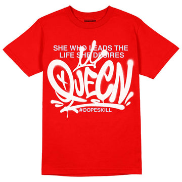 Cherry 11s DopeSkill Varsity Red T-shirt Queen Graphic