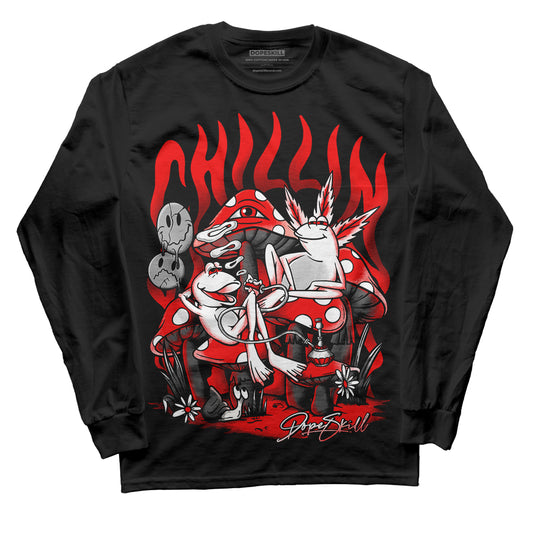 Chile Red 9s DopeSkill Long Sleeve T-Shirt Chillin Graphic