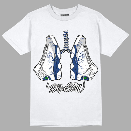 French Blue 13s DopeSkill T-Shirt Breathe Graphic - White 