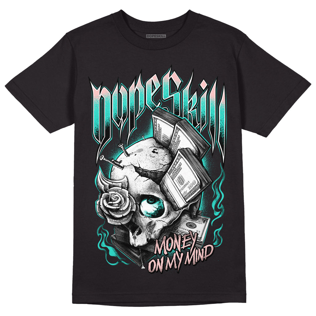 Green Snakeskin Dunk Low DopeSkill T-Shirt Money On My Mind Graphic - Black
