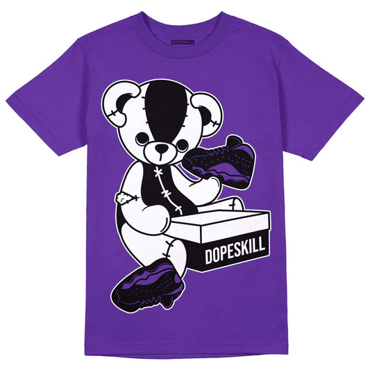 Court Purple 13s DopeSkill Purple T-shirt Sneakerhead BEAR Graphic - Purple