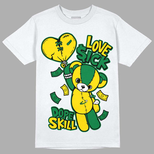 Dunk Low Reverse Brazil DopeSkill T-Shirt Love Sick Graphic - White