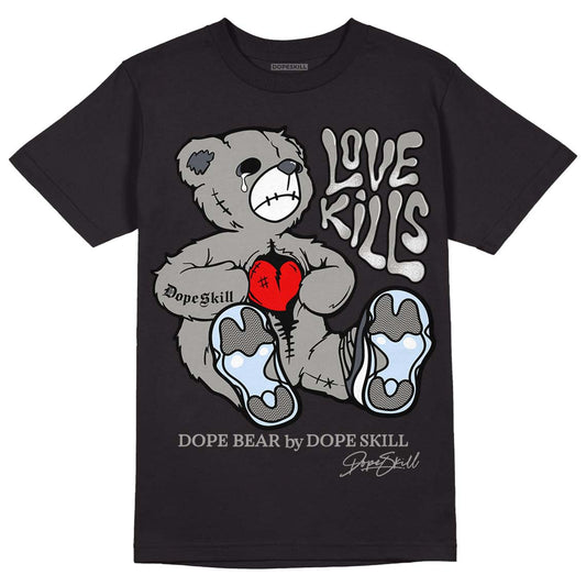 Cool Grey 11s DopeSkill T-Shirt Love Kills Graphic, hiphop tees, grey graphic tees, sneakers match shirt - Black