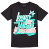 Green Snakeskin Dunk Low DopeSkill T-Shirt LOVE Graphic - Black