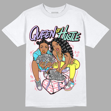 Candy Easter Dunk Low DopeSkill T-Shirt Queen Of Hustle Graphic - White 