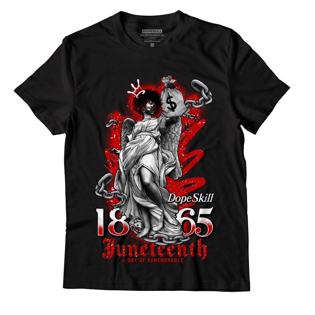 Jordan 6 “Red Oreo” DopeSkill T-Shirt Juneteenth Graphic - Black